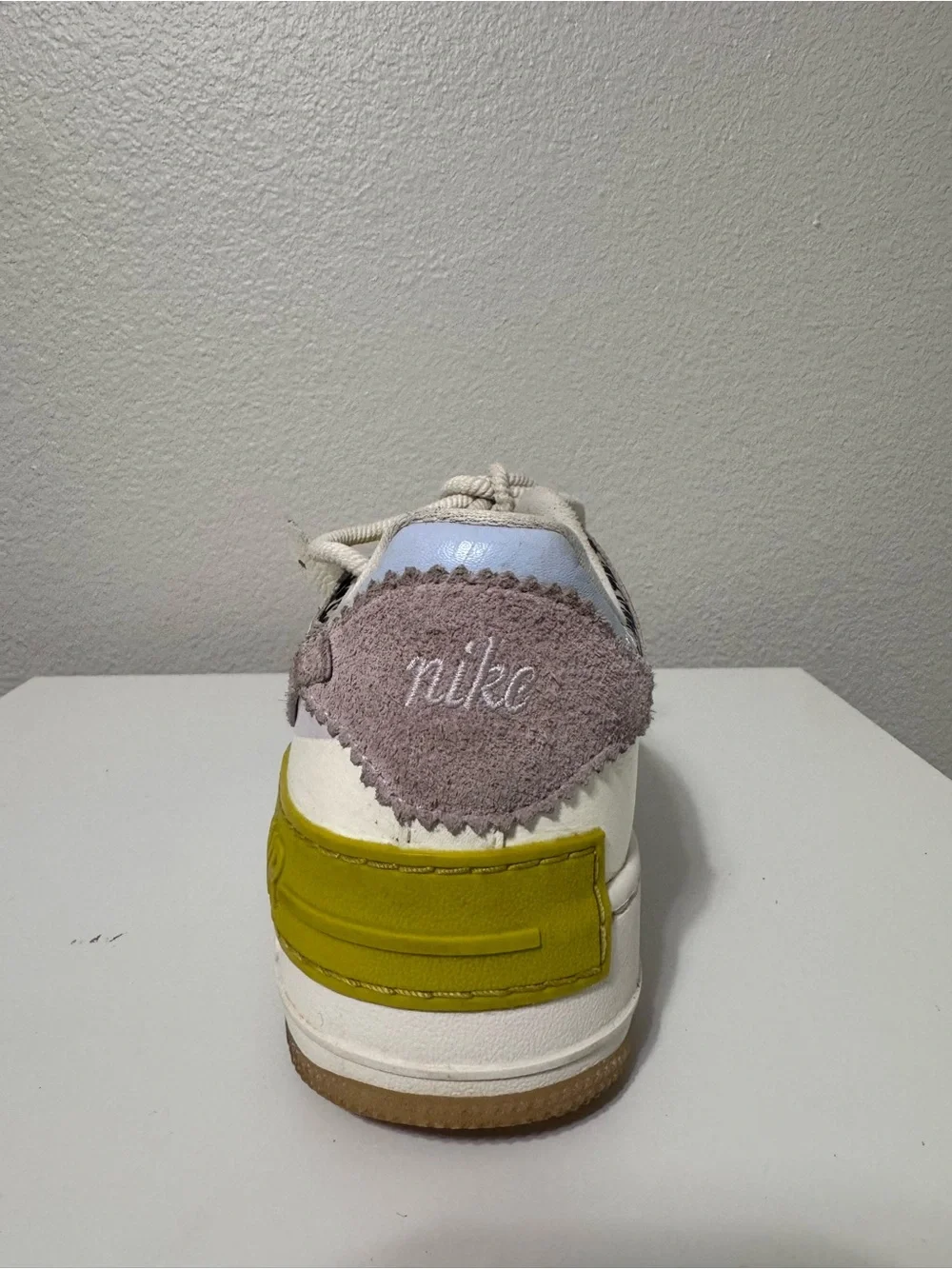 Nike Multicolor Patchwork Sneakers - White, Yellow, Pink, Gray, Black